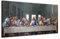 Art mural sur toile Jésus la dernière Cène, célèbres peintures à l'huile Leonardo da Vinci, reproduction d'art classique tendue et encadrée, chambre à coucher, salon (20x40 cm)