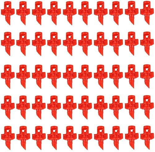 LATRAT 50 Stücke Garten Rasen Micro Wasser Sprüh Nebel Düse Sprinkler, 360° Durable Micro Garden Lawn Water Spray Nozzle Sprinkler Watering System