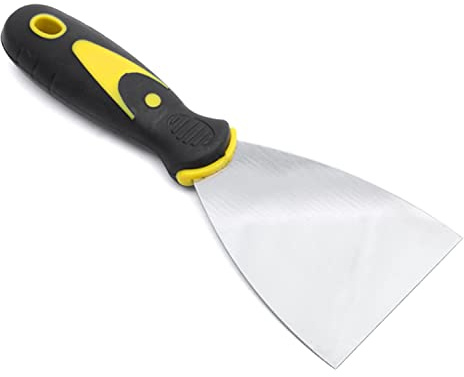 Ally-MAGIC Stainless Steel Wall Scraper Paint Stripper Scraper with Soft Grip Handle Filling Putty Knife Scraper for Wallpaper Drywall Decals DIY Decorating Removal Painting Y2-SCNZ (3 Inch)