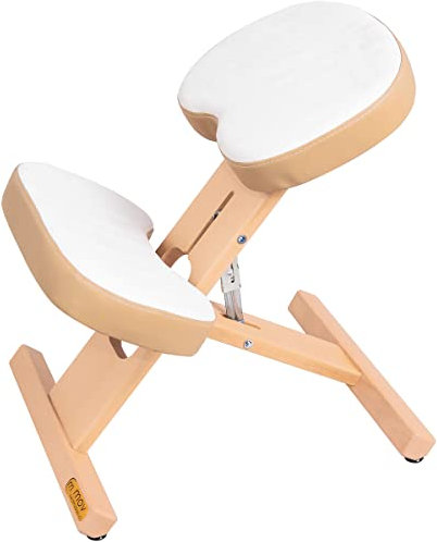 Mercurius Ergo-Office CMF S Ergonomischer Stuhl Orthopädischer Kniestuhl Computerstuhl Kniehocker Stoff - Made in EU, CE, TUV (Beige)