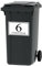 Personalised 4x Wheelie Bin Number Vinyl Stickers with Road Name and House Number 3 Size (A4 (300 x 200mm))