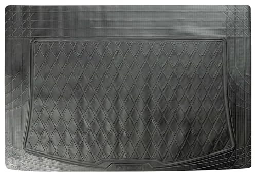 WALSER Kofferraummatte Halvar 120x80 cm, Auto-Gummimatte individuell zuschneidbar, Auto-Schutzmatte, Automatte, PKW-Kofferraumwanne, Antirutschmatte