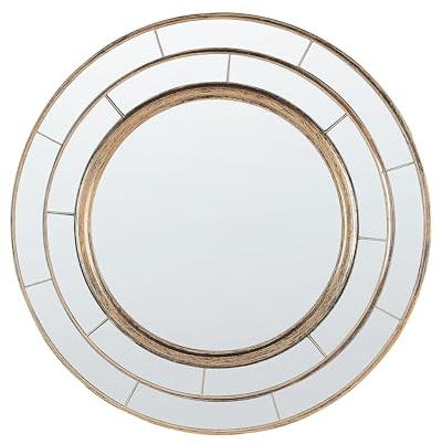 Beliani Wandspiegel rund Gold ø 40 cm modernes Design Belchite