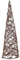 matches21 LED-Pyramide Metallpyramide Geflecht Lichterkette 25 LEDs Pyramide Metall braun 1 Stk 12x40 cm