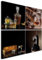 murando - Wandbilder Alkohol 60x60 cm 4 Teilig je 30x30 Vlies Leinwandbild Kunstdruck modern Wanbilder XXL Wanddekoration Design Wand Bild - Whisky Zigarre Wein Getränke i-B-10020-b-a