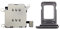 YESUN Dual SIM Card Reader Holder Flex Cable with SIM Card Tray Slot Adapter Replacement for iPhone 12 Pro (Black)