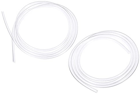 QUARKZMAN Silikon Schlauch Set, 2mm ID x 3mm OD, 2,5mm ID x 4mm OD, 3,28 Ft Flexible Silikon Gummischlauch Wasser Luftschlauch Rohr Klar für Pumpen transfer