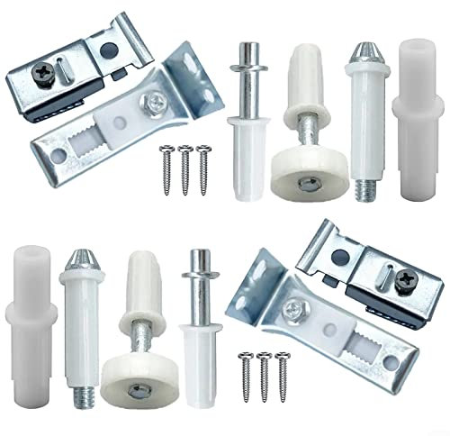 RANRAO 18-teiliges Reparaturset für Türen mit Doppelfalt, Türbeschläge, Führungsrad, Bifold Schrank-Türschiene, Hardware-Reparatur-Ersatzteil für Falttür, Akkordeontür