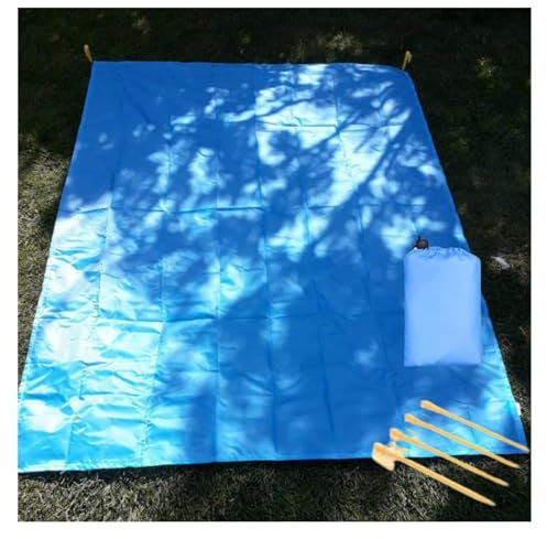 VINPAM Picknickdecke Wasserdicht 180x150 cm - Tragbare Outdoor-Decke für Camping & Strand, Sandfreie Klappmatte mit Antihaftbeschichtung (Blau)