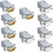PENGLIN DB9 - Set di 10 connettori seriali per saldatura, maschio femmina RS232 D-SUB, connettori placcati in oro, RS232, 9 pin, adattatore per saldatura con cappuccio in plastica, beccuccio per
