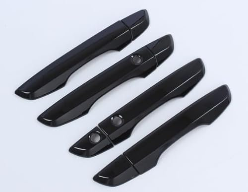MACHSWON Right Exterior Door Handle Trim Cover 4pcs ABS Vehicle Door Lacth Handle with Smart Key Hole 10th Gen for Honda Civic 2016-2021 Glossy Black Right Hand Drive