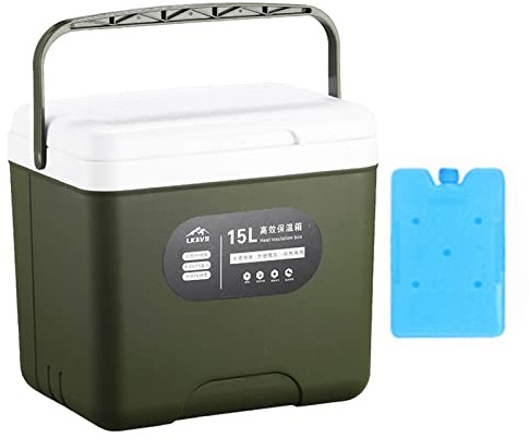 Tsuchiya Kühlbox 15L Thermobox In Lebensmittelqualität, Outdoor Kühltasche Ice Chest Cooler Kühlbox, wasserdichte Eisbox Für Camping, Wandern, Picknick, Reisen
