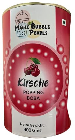 Magic Bubble Tea Perlen Kirsche - 400 Gramm - Popping Boba Frucht Perlen