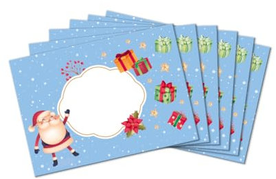 Umschläge mit Kindermotiv Weihnachtsmann Weihnachtsmann Weihnachtsmotiv für Einladungskarten Gutscheine Geldgeschenke DIN C6 (15 Umschläge/selbstklebend mit Abziehstreifen)