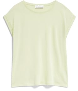 ARMEDANGELS Damen T-Shirt aus Tencel™ Lyocell Mix JILAANA Regular Fit Pastel Green S