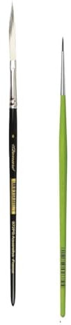 Pinceau Leonard Série 972PS Pinceaux aquarellys Pointe Forme Sabre NO. 8 + 1 Pinceau