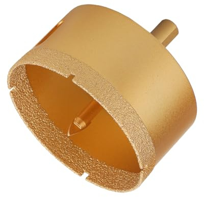 VENSTPOW Brazed 2 Diamond Hole Saw, 50mm Tile Hole Cutter with Center Drill Bit, Core Drill Diamond Drill Bits for Porcelain Tile, Ceramic, Glass, Granite Quartz, Marble, Gemstone, Dry Drilling