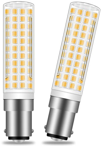 Lampadina a LED B15D, dimmerabile, 230 V, 10 W, sostituisce per lampadina Osram Halolux Ceram, 100 W, 70 W, 100 W, luce bianca calda, 3000 K, 950 lm, doppio contatto, a baionetta super luminosa, 2