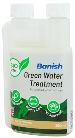 Pisces Banish BioActive 250ml Green Water Pond Treatment Natural String Algae Remover