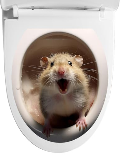 WC Deckel Bad Klo Aufkleber Sticker| Wilde Tiere Toilettensitz Aufkleber| Wilde Tiere Toilettendeckel Aufkleber| Lustig Toilettendeckel Aufkleber| Tiere Wandaufkleber Toilettenaufkleber(B)