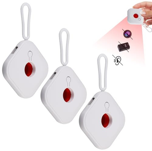 Mini Kamera Detektoren, 3 Stück Versteckte Kamera Detektoren, Versteckte Kamera Finder Detektor, Detektor Mit Versteckter Kamera, Kamera-Detektionsgerät Für Den Schutz Der Privatsphäre, Hotels (Weiß)