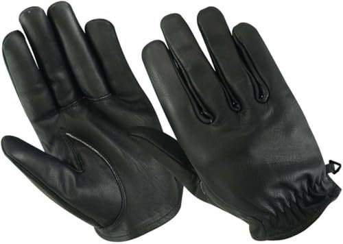 WMW WALI MOTO WEAR Motorrad Handschuhe Herren Chopper,Motorradhandschuhe,Motorradhandschuhe Leder Retro Old Handschuhe Vintage Retro Handschuhe Motorrad Custom Leder Handschuhe (Black, S)