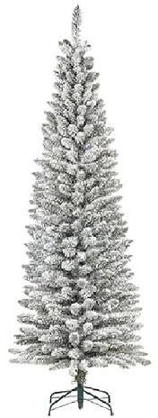 Albero di Natale Bianco Innevato Salvaspazio con Apertura a Ombrello – 120 cm, 150 cm, 180 cm, 210 cm folto e stretto slim (CM 210)