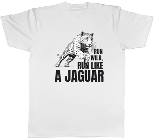 Shopagift Run Wild Mens T-Shirt Run Like a Jaguar Tee