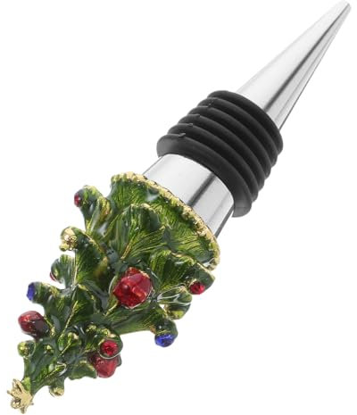 BELLIFFY Weihnachtlicher Weinverschluss Form Eines Weihnachtsbaums Dekorativer Flaschenverschluss Für Rotwein Sekt Und Mehr Perfektes Zubehör Für Festliche Partys Und Weinliebhaber