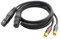 YONGYOUYONGFU Câble Audio 2RCA mâle vers Double XLR Femelle OFC AUX blindé for amplificateur mélangeur 1.5m 3m(3m)