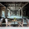 Luowenji Papier Peint Panoramique Bâtiment Industriel 250x175 cm 3D Papier Peint Intissé Ancienne Usine Photo Trompe l'oeil Poster Grand Mural Salon Chambre Enfant Chambre Décoration Murale a.3635