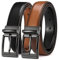 CHAOREN Gürtel Herren Leder 1 Stück, Ledergürtel Herren Reversibel Ein Braun Schwarz 32mm, Männer Wendegürtel Beidseitig für Anzug Business und Jeans
