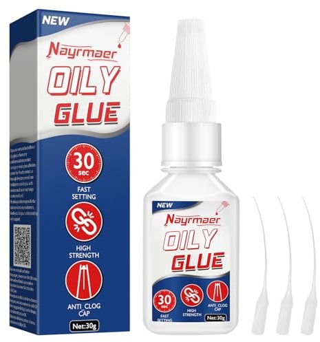 Nayrmaer Oily Glue 30g, Superglue Waterproof, Welding High Strength Oil Adhesive for Plastic, Ceramics, Leather, Rubber, Metal, Wood etc.
