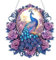 Lxmsja 5D Diamond Painting Anhänger Pfau, Blume Diamond Painting Fensterbilder Beidseitig für Erwachsene Kinder, Bastelset Kreativ Set, Hängend Ornament Kranz Tür Fenster Wand Eingang Decor