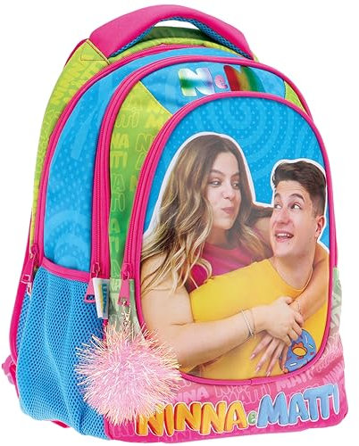 NINNA e MATTI Großer Rucksack für Kinder, Grundschule, Linie 2025-2026, 32 x 21 x 42 cm, mehrfarbig, L
