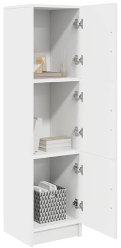 vidaXL Highboard Weiß 31,5 x 32 x 122,5 cm | Genug Platz für all deine Sachen, Matt-weiße Optik für einen modernen Look, Super für kleine Räume