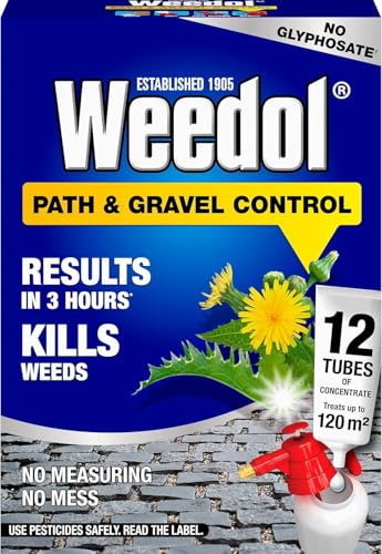Weedol Path & Gravel Concentrate Weed Killer 6 Tubes / 12 Tubes | Long-Lasting Systemic Control for Paths, Patios & Gravel | Easy-Mix Soluble Tubes (12 Tubes)