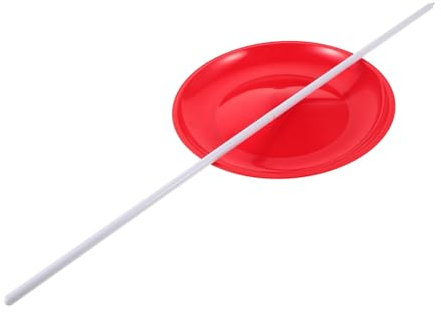 Warmhm Piatto Rotante in Plastica Giocattoli Da Circo Completo Con Bastoncini Per Gioco Di Destrezza Attrezzatura Per Abilità Circensi Per Ragazzo Ragazza e Adulti