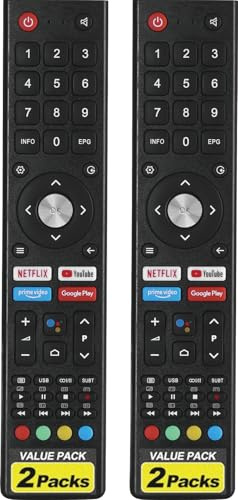 2er-Pack Ersatz Fernbedienung für Changhong ChiQ SABA Smart Fernseher TV GCBLTV02ADBBT
