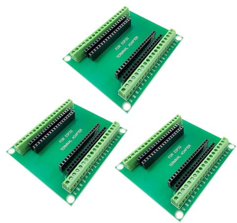 3 Stück ESP-32 Breakout Board, GPIO 1 in 2 für 38Pin Version, ESP-32 Mainboards Entwicklungs-Board, Pin-Abstand 22.5mm, für 38Pin Entwicklungs