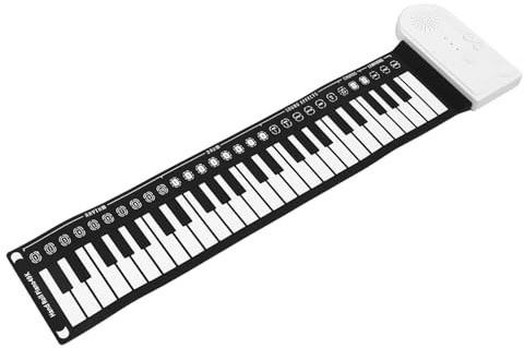 FUTUREORYY Teclado Musical Para Principiantes Piano De Bolsillo Teclado Musical De 49 Teclas Para Principiantes Plegable