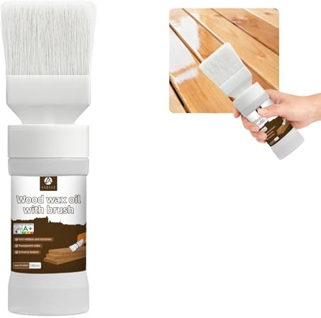 Anirun Varnish for Wood，Clear Protective Wood Finish，6.35 Oz Water Based Wood Sealer, Protective Finish for Small Woodcrafts, Furniture, Fast Drying Satin Sheen
