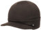 LIERYS Fine Merino Strickcap Damen/Herren - Wintermütze aus Merinowolle - Strickmütze in One Size (54-59 cm) - Mütze mit Schirm Herbst/Winter Dunkelbraun One Size
