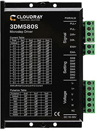 Cloudray Stepper Motor Stepper Driver Schrittmotortreiber 3 Phase 3DM580S Schrittmotortreiber Versorgungsspannung 24-50VDC Ausgang 1,0-8,0A Strom