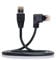 cablecc Right Angle 8P8C STP Cat6 LAN Ethernet Network Patch Cable 90 Degree to Straight Cable 50cm