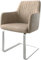 DELIFE Schwingstuhl Greg-Flex Freischwinger flach Edelstahl Beige Vintage