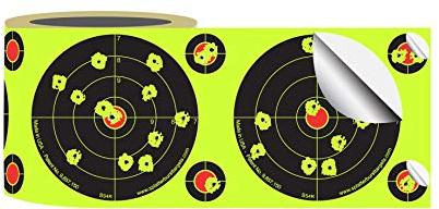 Splatterburst Targets - Roll of (200) 4 Inch Stick & Splatter Self Adhesive Shooting Target Stickers - Gun - Rifle - Pistol - Airsoft - BB Gun - Pellet Gun - Air Rifle - Made in USA