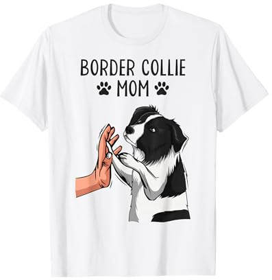 Border Collie Mom Hunde Mama Frauchen T-Shirt