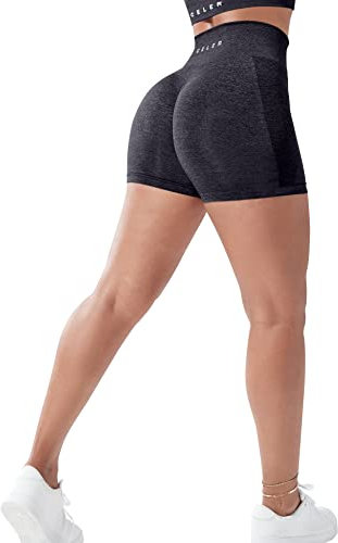 CELER Damen Workout Shorts Nahtlose Scrunch Butt Gym Shorts Hohe Taille Yoga Athletic Booty Shorts, Shadow Waters, Klein