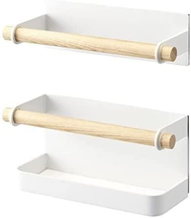 KYUSAR Regenschirmhalter Regenschirmständer 2 Teile/Satz Regenschirmständer Nordischen Stil Eisen Holz Magnet Lagerregal Wand Regenschirmhalter Regenschirm Rack Schirmständer